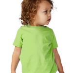 Rabbit Skins - Toddler Fine Jersey T-Shirt - 3321 - Key Lime - Front view on toddler model
