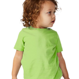 Rabbit Skins - Toddler Fine Jersey T-Shirt - 3321 - Key Lime - Front view on toddler model
