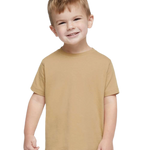 Rabbit Skins - Toddler Fine Jersey T-Shirt - 3321 - Latte - Front view on toddler model