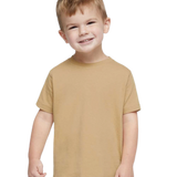 Rabbit Skins - Toddler Fine Jersey T-Shirt - 3321 - Latte - Front view on toddler model