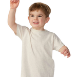 Rabbit Skins - Toddler Fine Jersey T-Shirt - 3321 - Natural Heather - Front view on toddler model