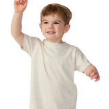 Rabbit Skins - Toddler Fine Jersey T-Shirt - 3321 - Natural Heather - Front view on toddler model