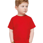 Rabbit Skins - Toddler Fine Jersey T-Shirt - 3321 - Red - Front view on toddler model