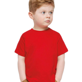 Rabbit Skins - Toddler Fine Jersey T-Shirt - 3321 - Red - Front view on toddler model
