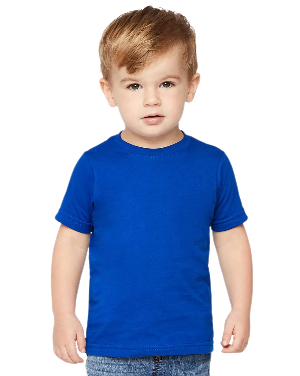 Rabbit Skins - Toddler Fine Jersey T-Shirt - 3321 - Royal - Front view on toddler model