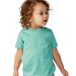 Rabbit Skins - Toddler Fine Jersey T-Shirt - 3321 - Saltwater - Front view on toddler model