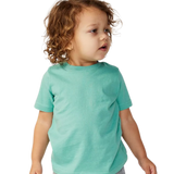 Rabbit Skins - Toddler Fine Jersey T-Shirt - 3321 - Saltwater - Front view on toddler model