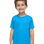 Rabbit Skins - Toddler Fine Jersey T-Shirt - 3321 - Turquoise - Front view on toddler model