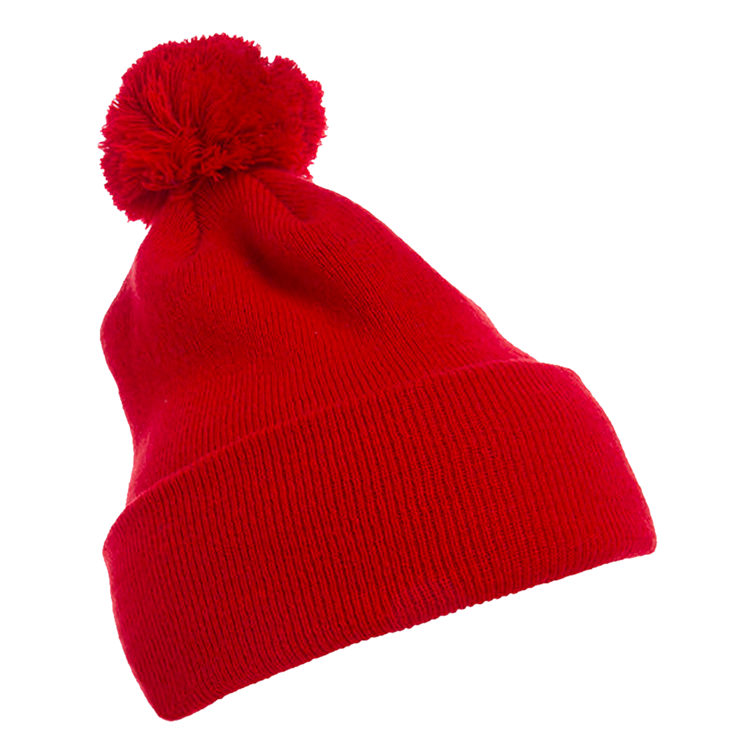 Yupoong Cuffed Knit Beanie with Pom Pom Hat