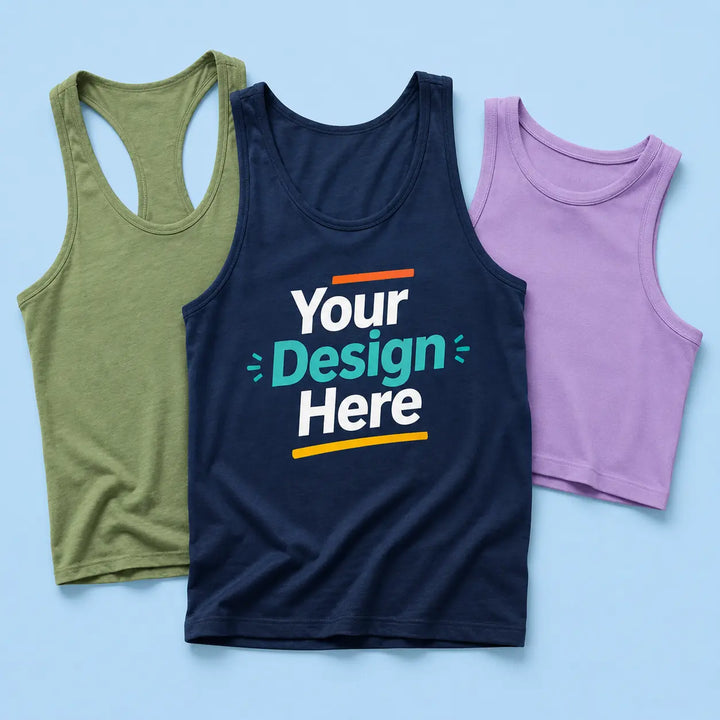 Custom tank top category for Print-MO apparel printing