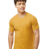 Tultex 202 T-shirt in Ginger, shown on a model from the front.
