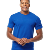 Tultex 202 T-shirt in Royal, shown on a model from the front.