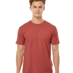 Tultex 202 T-shirt in Terracotta, shown on a model from the front.