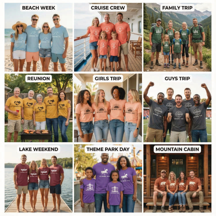 Custom Vacation Shirts for Families & Groups mockup preview